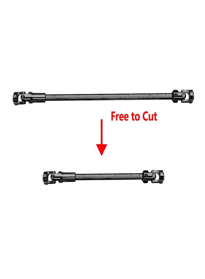 FACCNOY Steel Cut to Length Driveshaft Universal Joint Drive Shaft for 1/10 RC Crawler LCG Rigs Sportys Scalers Capra SCX10 Pro 68-229mm, 2PCS (Black) - Image 2